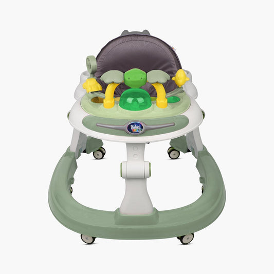 Steelbird Walk-N-Hop Unisex Anti Fall Toddler Hop, Sit & Stand Walker with Removable Toy Tray and 3 Height Adjustment (SEA GREEN))