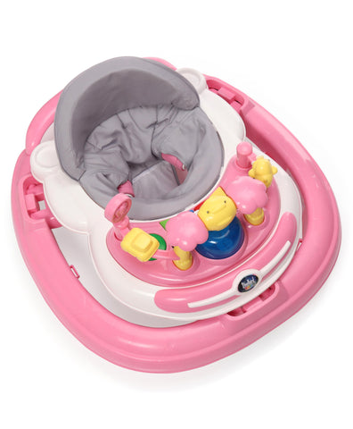Steelbird Baby Walker with Parental Handle and Toy Bar - Pink Steelbird Baby Walker with Parental Handle and Toy Bar - Pink