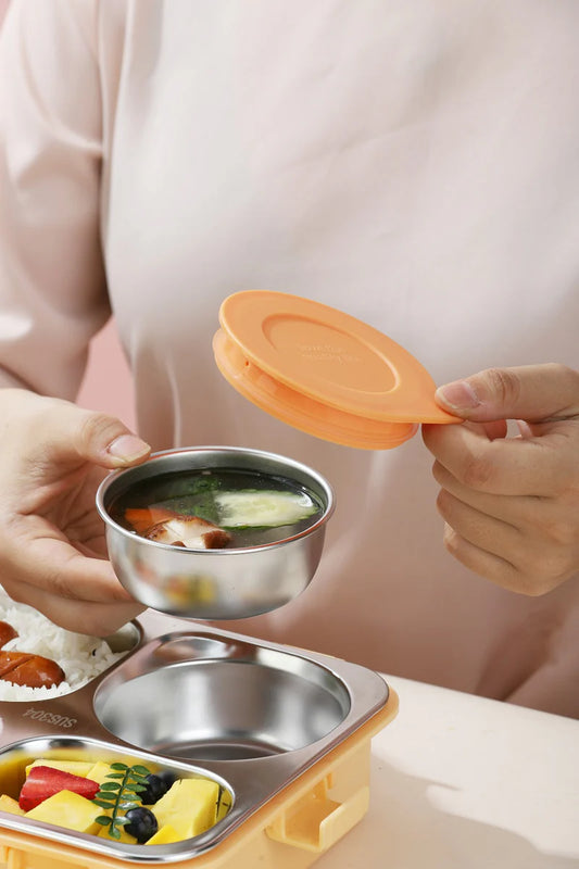 The Ultimate 3-Compartment Leak-Proof Seals 750ml Stainless Steel Lunch Box with 150ml Bowl
