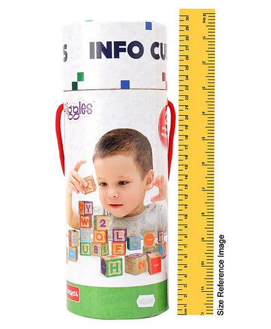 Giggles Wooden Info Cubes Set Multicolor - 26 Pieces Giggles Wooden Info Cubes Set Multicolor - 26 Pieces