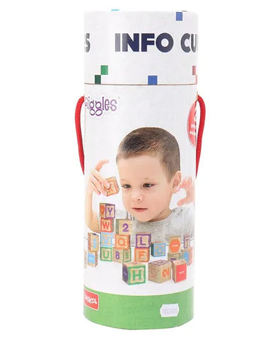 Giggles Wooden Info Cubes Set Multicolor - 26 Pieces Giggles Wooden Info Cubes Set Multicolor - 26 Pieces