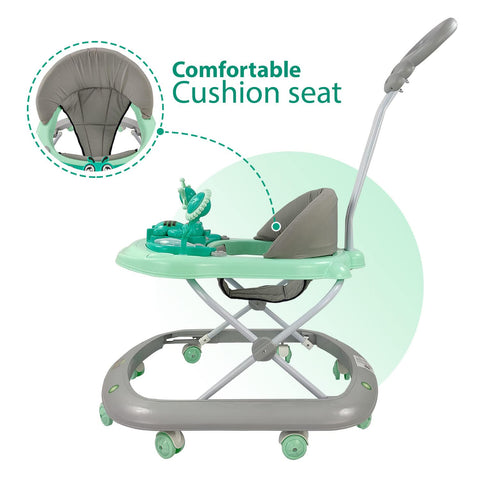 Funride Dash Butterfly DLX Baby Walker, Walker Baby 6-18 Months boy, Walker, Activity Walker with Music n Light and Parental Handle, 3 Position Adjustable Height (Capacity 20kg | Green) Funride Dash Butterfly DLX Baby Walker, Walker Baby 6-18 Months boy, Walker, Activity Walker with Music n Light and Parental Handle, 3 Position Adjustable Height (Capacity 20kg | Green)