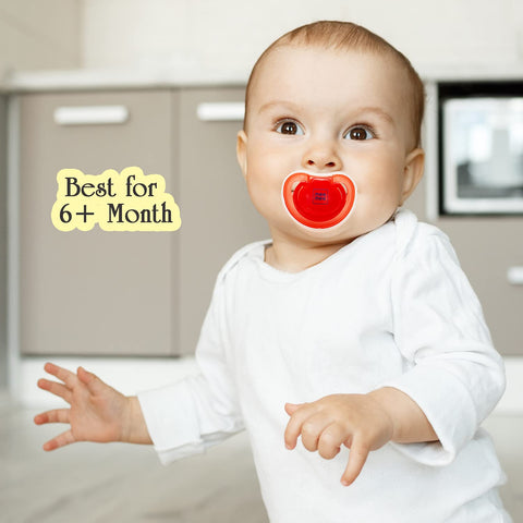 Mee Mee Baby Pacifier Ultra Light Soft Silicone Nipple| BPA Free | Oral stimulatory | Teether | Pack of 2 | 0-6 months + Kids (Blue/Red) Mee Mee Baby Pacifier Ultra Light Soft Silicone Nipple| BPA Free | Oral stimulatory | Teether | Pack of 2 | 0-6 months + Kids (Blue/Red)