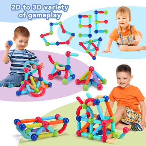 Magnetic Sticks 36 Pcs Building Blocks For Kids Big Magnetic Toys For Kids Girls Boys Toddlers Age 3 4 5 6 7 8 9 Years- Educational Stem Learning Magnet Stick With Balls Game Set,Multicolor Magnetic Sticks 36 Pcs Building Blocks For Kids Big Magnetic Toys For Kids Girls Boys Toddlers Age 3 4 5 6 7 8 9 Years- Educational Stem Learning Magnet Stick With Balls Game Set,Multicolor
