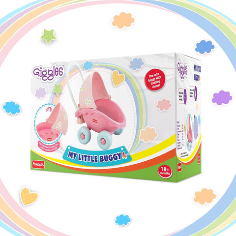 Funskool Giggles - My Little Buggy in Beautiful Pink Shade, Push & Drive Buggy, Encourages Walking and Pretend Play,18 Months & Above, Infant & Pre-School Toy. Funskool Giggles - My Little Buggy in Beautiful Pink Shade, Push & Drive Buggy, Encourages Walking and Pretend Play,18 Months & Above, Infant & Pre-School Toy.