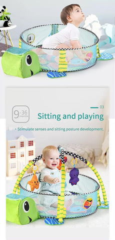 3-in-1 Turtle Baby Play Mat Gym Carpet Crawling Mat Turtle Toy Net Support Marine Ball Pool Fence 3-in-1 Turtle Baby Play Mat Gym Carpet Crawling Mat Turtle Toy Net Support Marine Ball Pool Fence