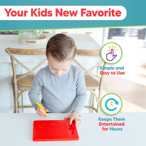 Magnetic Drawing Board for Toddlers with Drawing Stylus – STEM Toy for Children Ages 3 to 7 – Fun Doodle Tablet Improves Fine Motor Skills – Kids Magnetic Pad by Aynat Fun, Square Red Magnetic Drawing Board for Toddlers with Drawing Stylus – STEM Toy for Children Ages 3 to 7 – Fun Doodle Tablet Improves Fine Motor Skills – Kids Magnetic Pad by Aynat Fun, Square Red