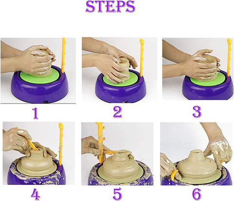 Pottery Wheel for Children, Electric Kids DIY Arts & Crafts Ceramic Pottery Wheels Clay Pottery Wheel Machine, Pottery Wheel Pottery Workshop Popular Craft Game Pottery Wheel Pottery Wheel for Children, Electric Kids DIY Arts & Crafts Ceramic Pottery Wheels Clay Pottery Wheel Machine, Pottery Wheel Pottery Workshop Popular Craft Game Pottery Wheel