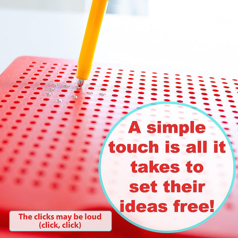 Magnetic Drawing Board for Toddlers with Drawing Stylus – STEM Toy for Children Ages 3 to 7 – Fun Doodle Tablet Improves Fine Motor Skills – Kids Magnetic Pad by Aynat Fun, Square Red Magnetic Drawing Board for Toddlers with Drawing Stylus – STEM Toy for Children Ages 3 to 7 – Fun Doodle Tablet Improves Fine Motor Skills – Kids Magnetic Pad by Aynat Fun, Square Red