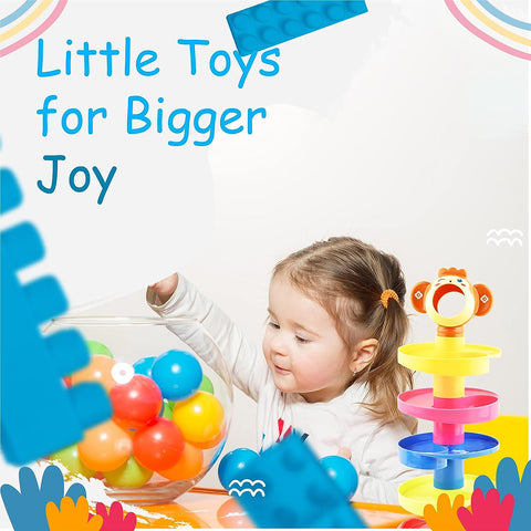 5 Layers Swirling Ball Ramp Roll Ball Toy for Baby Kids | Drop and Go Ball Stack and Toss Game with 3 Balls | Plastic | Multi Color | for Toddlers 5 Layers Swirling Ball Ramp Roll Ball Toy for Baby Kids | Drop and Go Ball Stack and Toss Game with 3 Balls | Plastic | Multi Color | for Toddlers