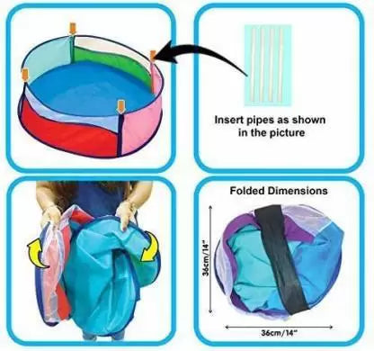 Ball Pool with 64 Balls Colorful Balls for Kids (Jump and Play)  (Multicolor) Ball Pool with 64 Balls Colorful Balls for Kids (Jump and Play)  (Multicolor)