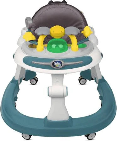 Steelbird Walk-N-Hop Unisex Anti Fall Toddler Hop, Sit & Stand Walker with Removable Toy Tray and 3 Height Adjustment (SEA GREEN))