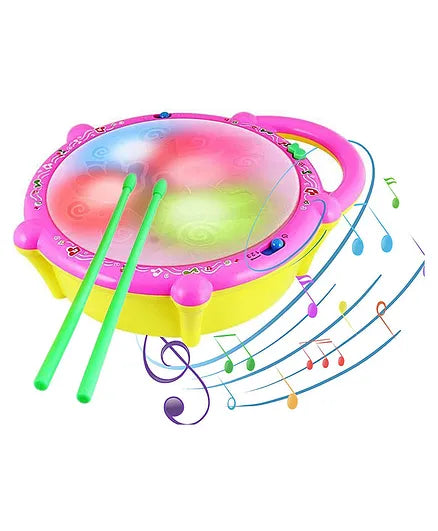 Musical Flash Drum with Colorful 3D Lights