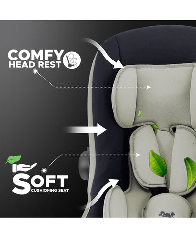 Dash Multi Purpose Baby Carry Cot Cum Car Seat with Recline Position- Grey