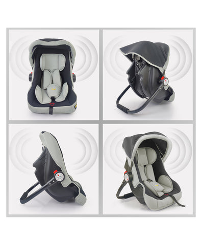 Dash Multi Purpose Baby Carry Cot Cum Car Seat with Recline Position- Grey