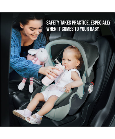 Dash Multi Purpose Baby Carry Cot Cum Car Seat with Recline Position- Grey