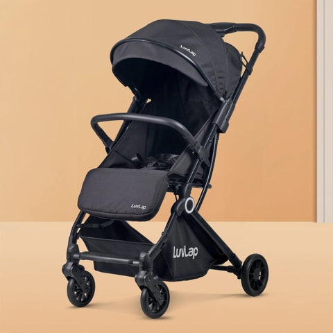 LuvLap Elite Baby Stroller, Pram for 0 to 3 Years with 5 Point Safety Harness, Large Storage Basket, Easy Fold, Extendable Canopy