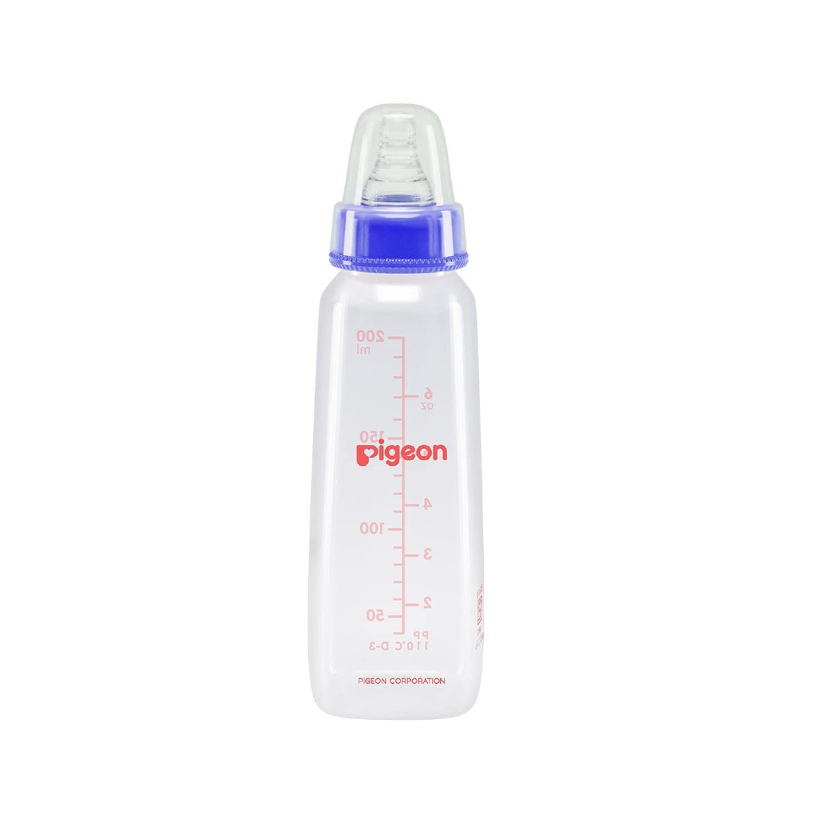 Pigeon Peristaltic Baby Nursing/Feeding Bottle KPP Nipple M,For 4+ Month Babies,BPA Free,BPS Free,Blue,200 ml