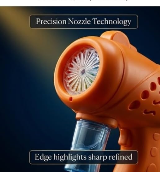 Rechargeable Bubble Machine for Kids - Automatic Bubble Gun, Leak-Proof Design with 2 Bubble Solution, Toddler Outdoor Toys, Gift for Kids