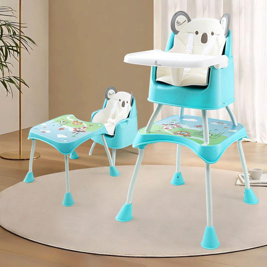 4 In 1 Cherry Berry Grand High Chair - Convertible, Removable Tray, Non Slippery-Anti Tipping