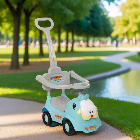 Push Car, GAFFY 3 in 1 Rider with Removable Parental Handle - Musical Push Car with Utility Storage Toy Box - Armrest Guardrails for Safety, Kids Indoor/Outdoor Toy Car
