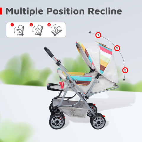 R for Rabbit Lollipop Lite Baby Stroller / Pram for 0 to 3 Years, New Born / Toddler / Kids, Pram for baby with 5 point safety harness,