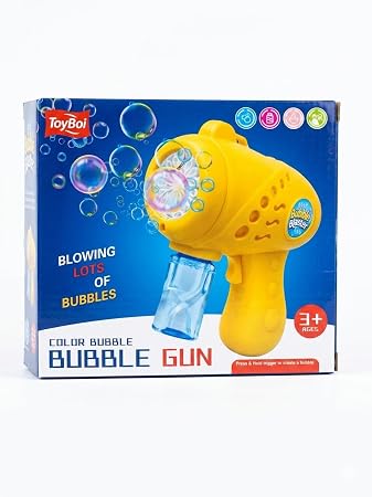 Rechargeable Bubble Machine for Kids - Automatic Bubble Gun, Leak-Proof Design with 2 Bubble Solution, Toddler Outdoor Toys, Gift for Kids