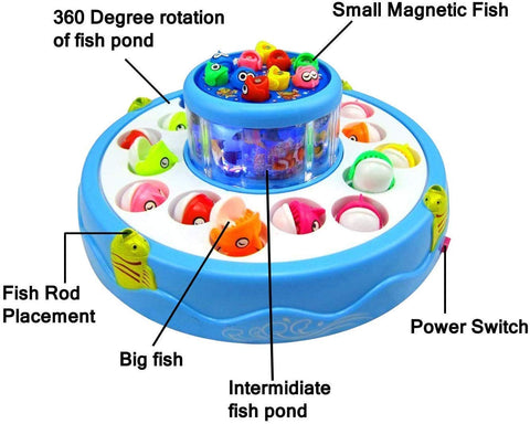 Fish Catching Game Includes Music and Lights, Multicolor