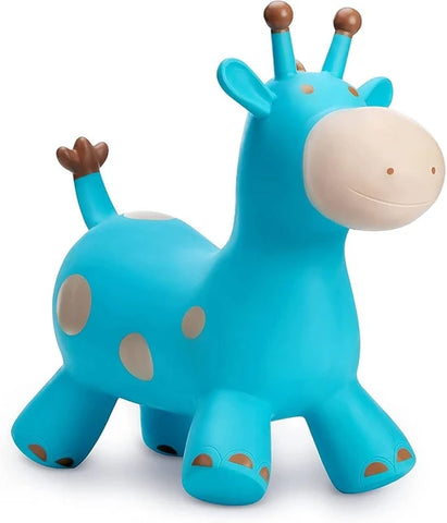 Jumpy Giraffe for Toddler, Animal Hopper, Bouncing Inflatable Jumping Horse, Ride on Hopping Toy for Kids with Pump - Assorted
