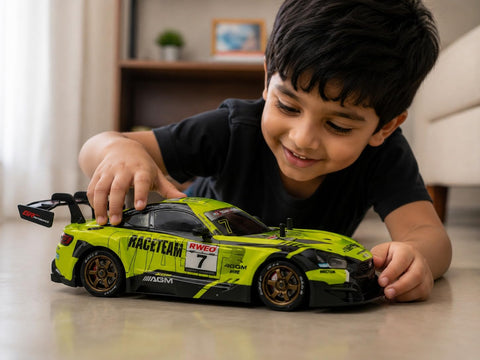 Model Car,2.4GHz Remote Control Car Racing Theme, High Speed Remote Control Drift Car with 4 Extra Wheels Livery