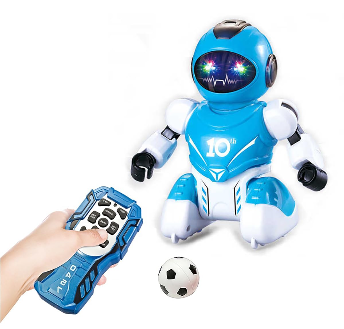 Soccer Playing Programmable Dancing & Walking Robot for Kids with Lights