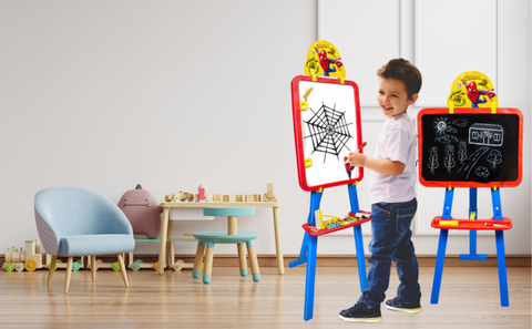 5 in 1 Easel Board for Kids with Stand and Activity Sheets