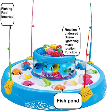 Fish Catching Game Includes Music and Lights, Multicolor