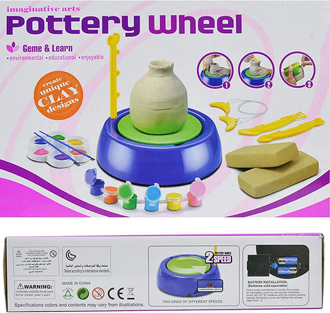 Pottery Wheel for Children, Electric Kids DIY Arts & Crafts Ceramic Pottery Wheels Clay Pottery Wheel Machine, Pottery Wheel Pottery Workshop Popular Craft Game Pottery Wheel