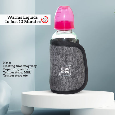 Mee Mee Portable Baby Bottle Warmer with Mee Mee Portable Baby Bottle Warmer with Quick USB Charging | 10 Mins to Warm Baby Milk Using Battery Pack Quick...