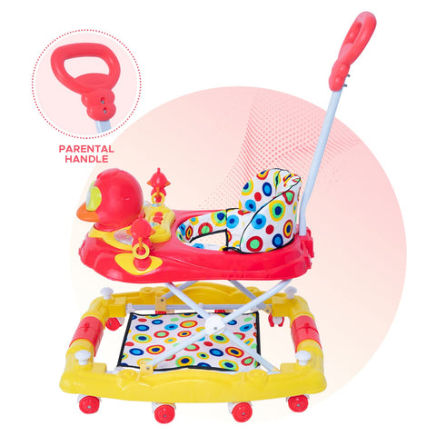 Dash Ducky Baby Walker, Activity Walker, Baby Walker 6-18months boy, Adjustable Height and Parental Handle, Musical & Light Rattles and Toys