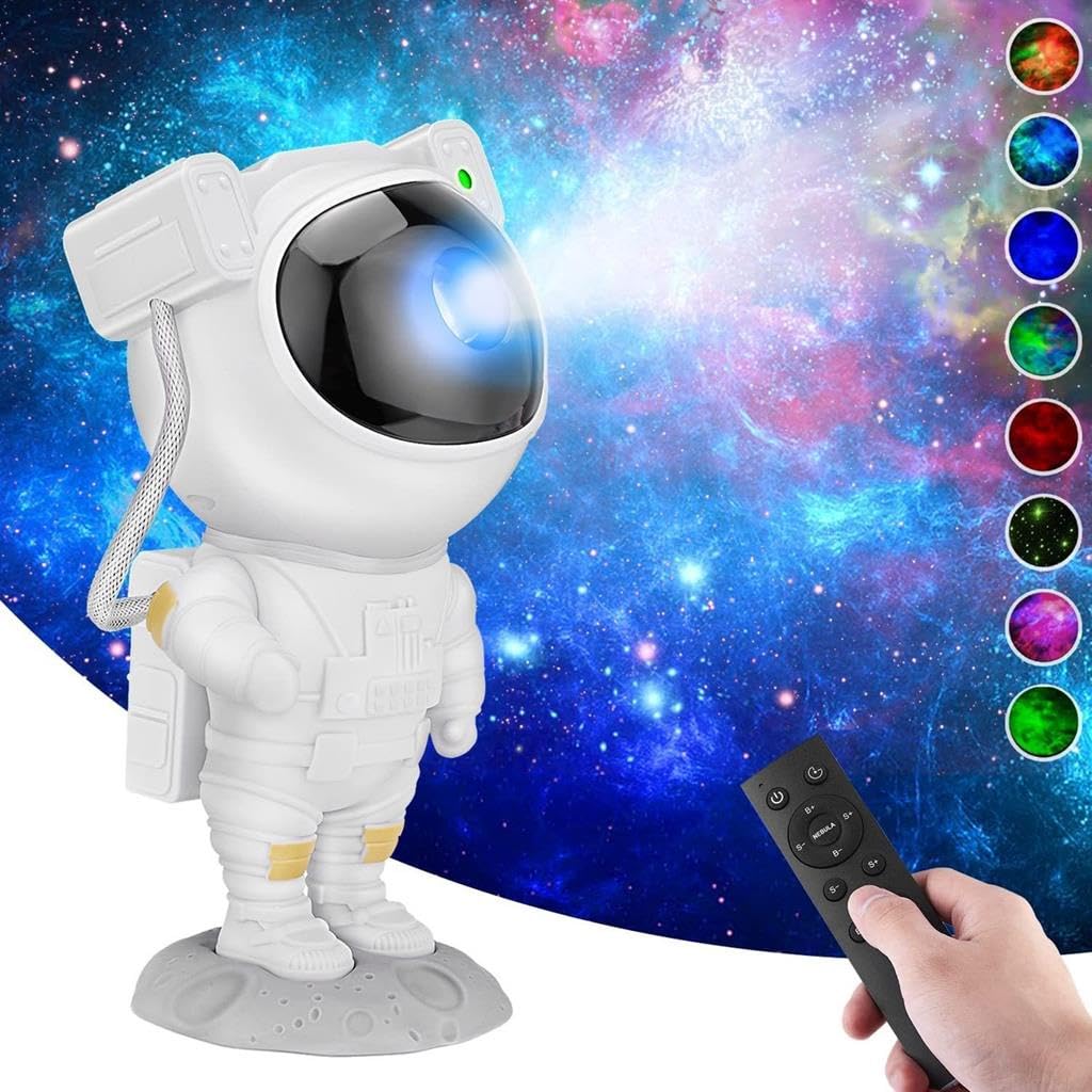 Astronaut Galaxy Light Projector, Space Buddy Projector Night Light for Bedroom with Remote Control and Timer, Astro Alan Star Ceiling Projector for Kids Adults