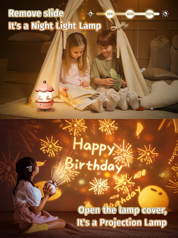 LED Projector Night Light lamp - 72 Light Modes Baby Sound Machine for Kids Room Decor, Bedroom