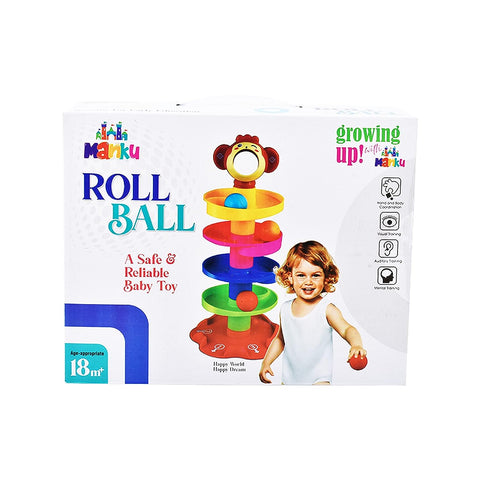 5 Layers Swirling Ball Ramp Roll Ball Toy for Baby Kids | Drop and Go Ball Stack and Toss Game with 3 Balls | Plastic | Multi Color | for Toddlers