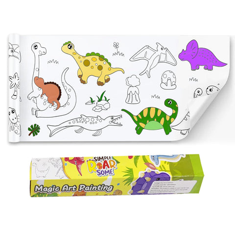Children's Drawing Roll, Coloring Paper Roll, 30 X 300 Cm DIY Painting Paper Roll, Sticky Art Roll, Early Educational Toys for Kids (assorted prints)
