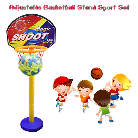 Adjustable Basketball Set for Kids Both Indoor and Outdoor Use Basketball Set for Kids at Home Pack of 1