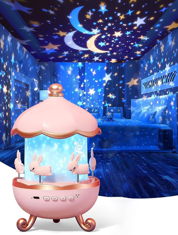 LED Projector Night Light lamp - 72 Light Modes Baby Sound Machine for Kids Room Decor, Bedroom