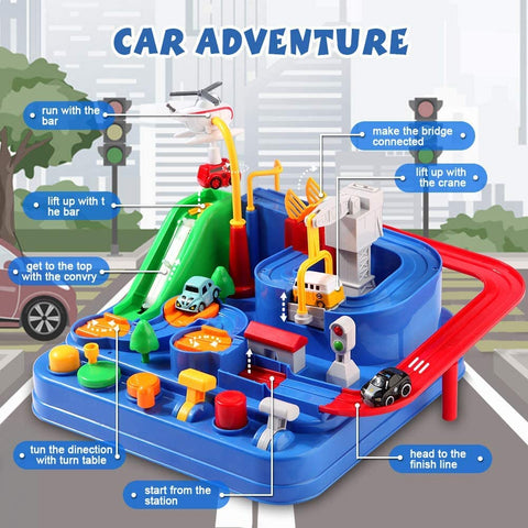 Car Adventure Toys, City Rescue Preschool Toy, Race Tracks for Boys, Parent-Child Interactive Kids Race Car Track Playsets (Adventure Toy)