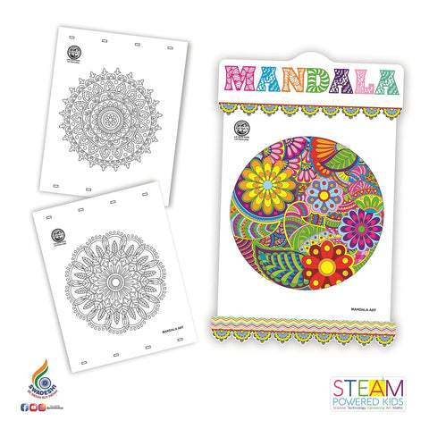 RATNA'S Mandala Art | A Perfect Coloring kit for All Ages (Multicolour)