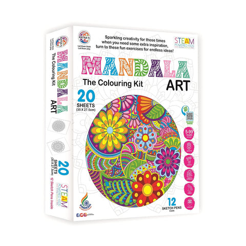 RATNA'S Mandala Art | A Perfect Coloring kit for All Ages (Multicolour)