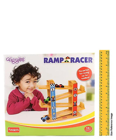 Giggles Wooden Ramp Racer Multicolour - 3 cars