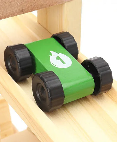 Giggles Wooden Ramp Racer Multicolour - 3 cars