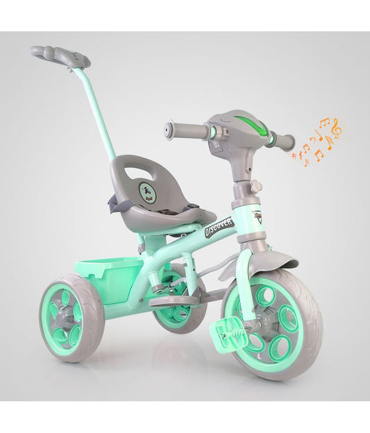 Discover Tricycle 2in 1, Both Girls & Boys, Adjustable for Ages 1-5, Safe and Durable Design, Green