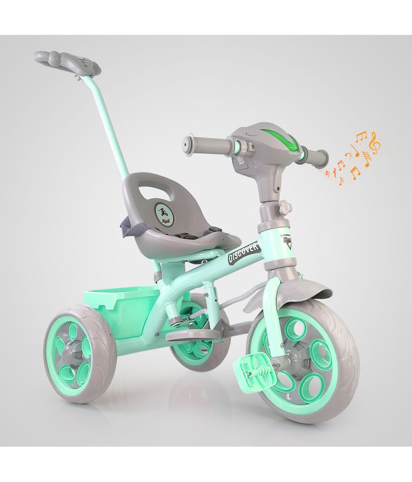 DASH Discover Tricycle 2in 1, Both Girls & Boys, Adjustable for Ages 1-5, Safe and Durable Design, Green