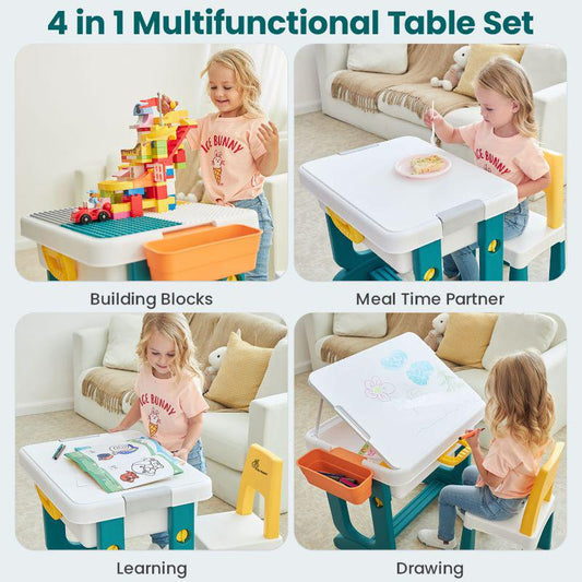 Little Genius Learner Kids Study Table Set With Chair